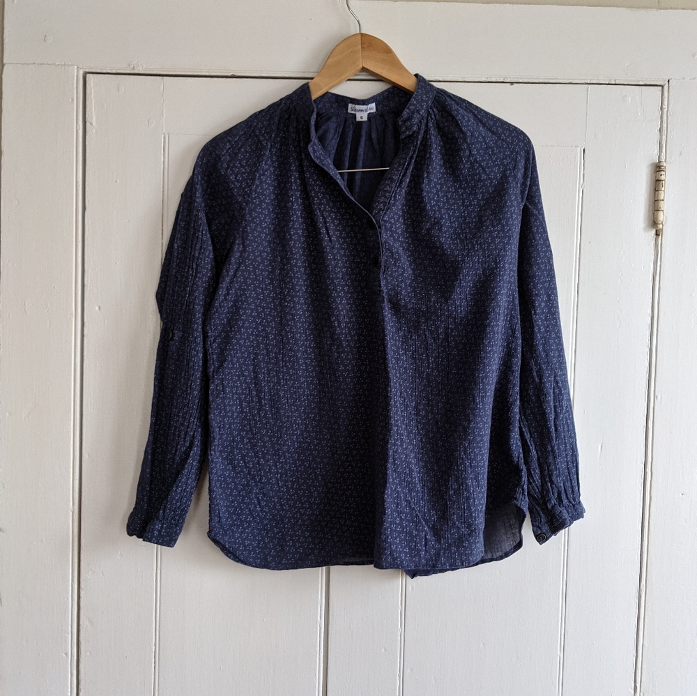 Steven Alan blue gauze shirt S